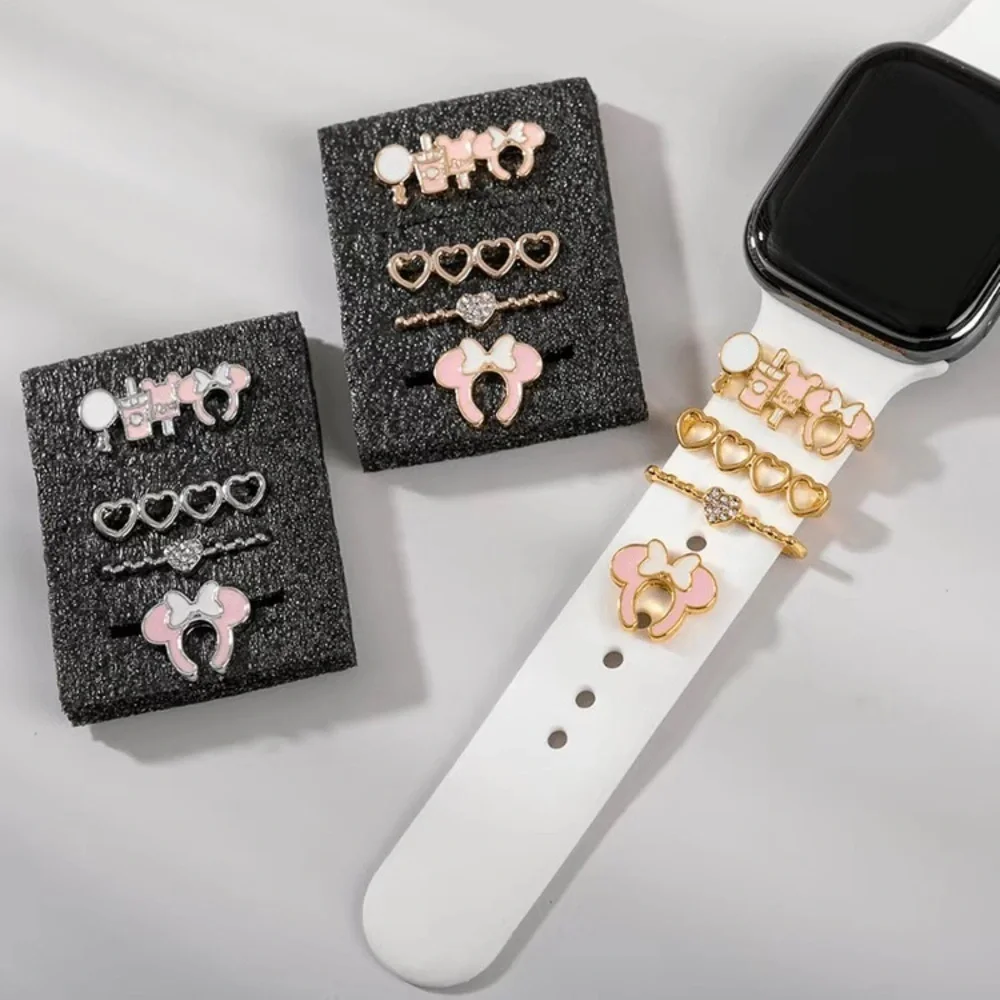 Silver Minnie Mouse inspired iWatch band charms